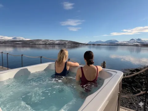 Jacuzzi sommer med personer